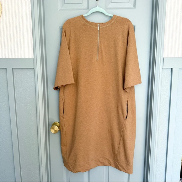 Lafayette 148 New York French Terry Tunic in Sepia Tan XL - Picture 1 of 11
